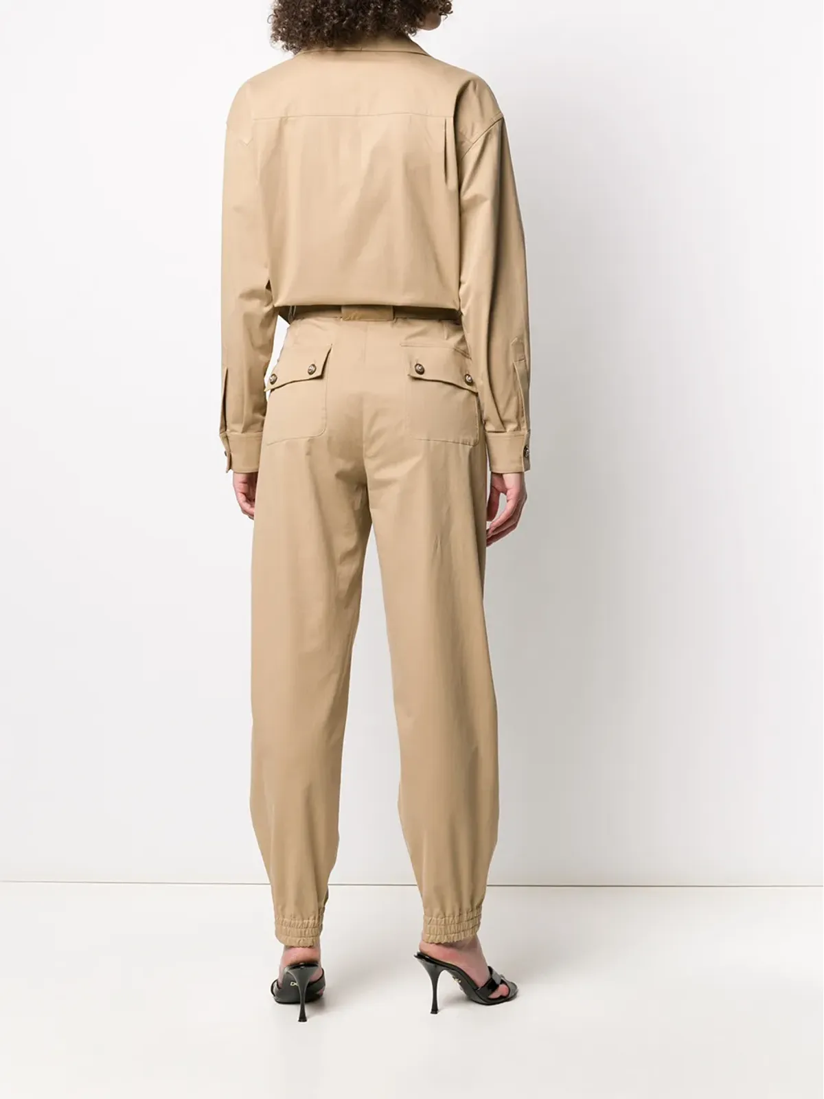 Dolce & Gabbana ロゴパッチ ベルト付きボイラースーツ - 画像4