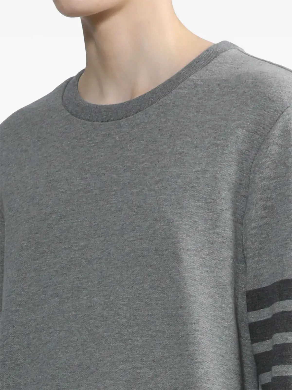 Thom Browne 4-Barストライプ コットン スウェットシャツ - グレー - 画像5