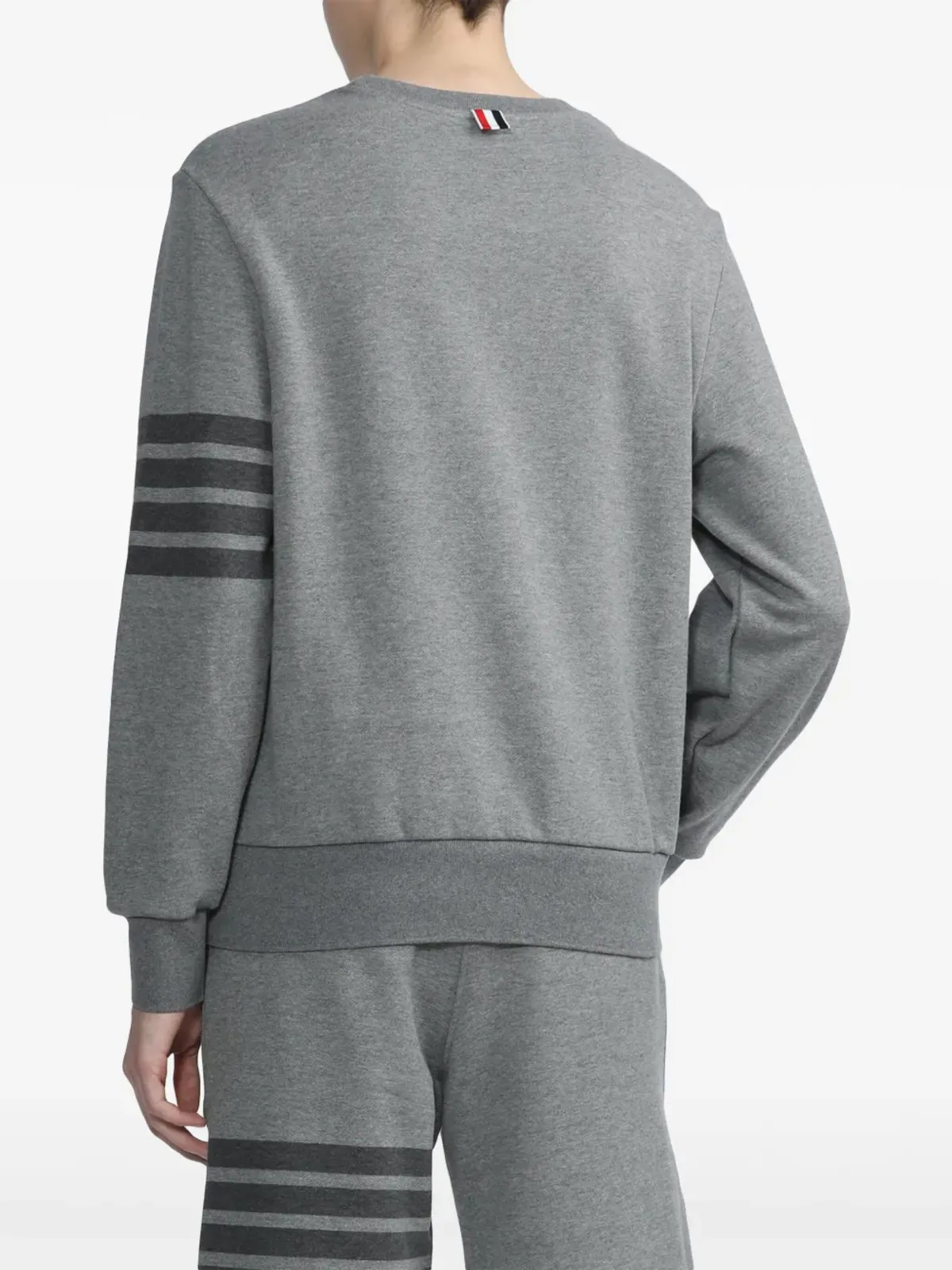 Thom Browne 4-Barストライプ コットン スウェットシャツ - グレー - 画像4