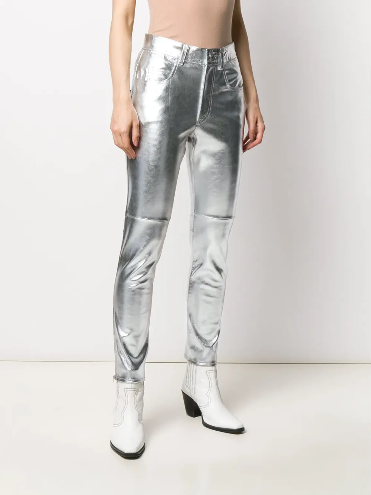 MARANT ÉTOILE Wayne クロップドスキニーパンツ - 画像3