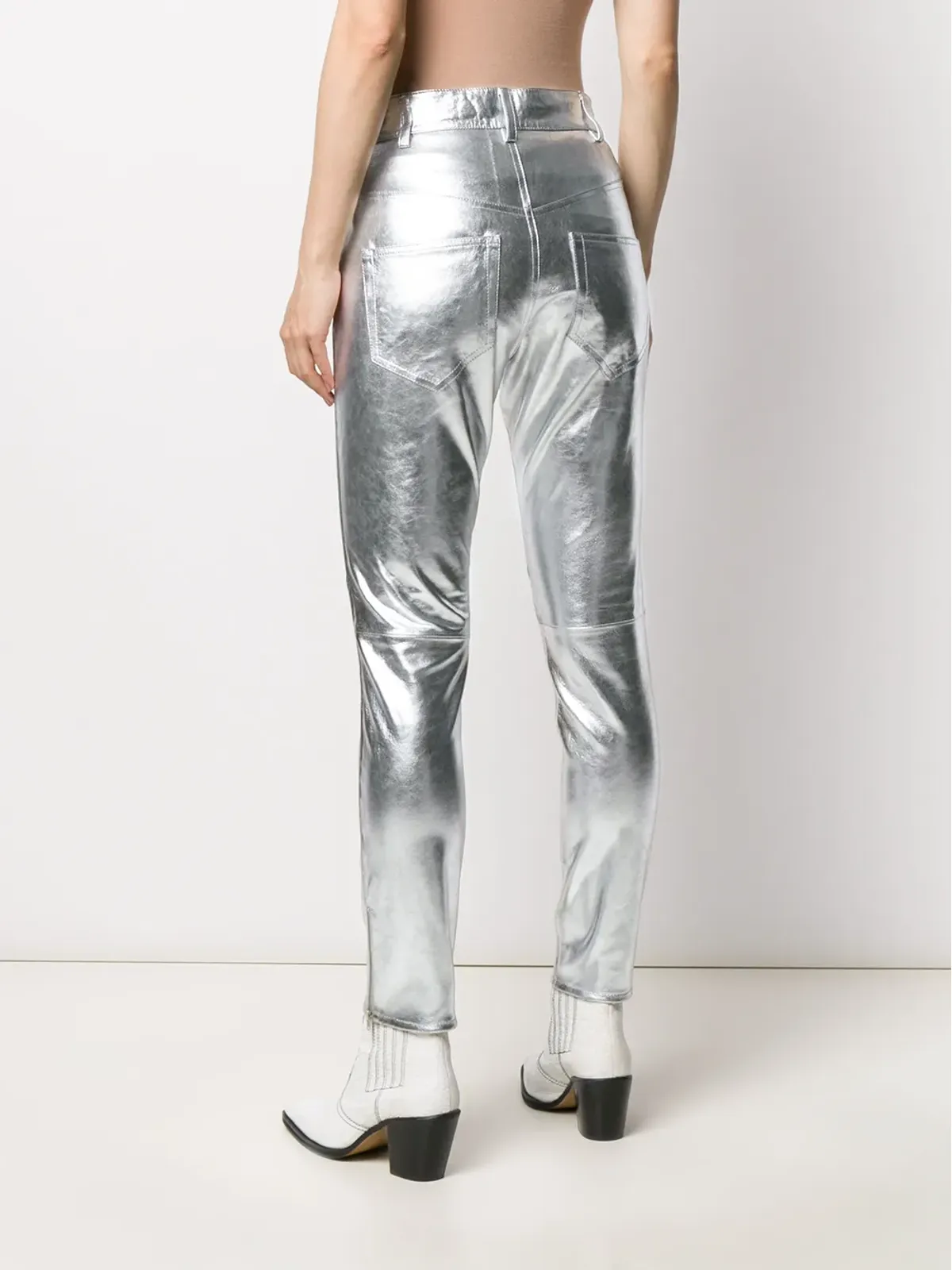 MARANT ÉTOILE Wayne クロップドスキニーパンツ - 画像4