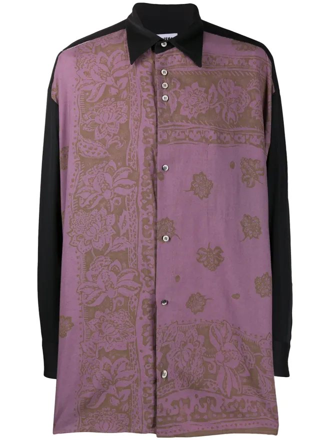 Magliano Magliano ルーズフィット花柄シャツ ブラックの商品画像