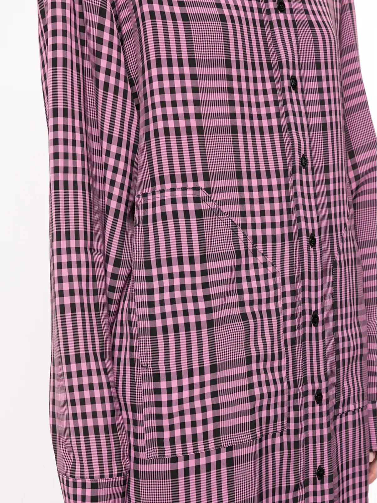 colville アシンメトリックヘム チェックシャツ - 画像5
