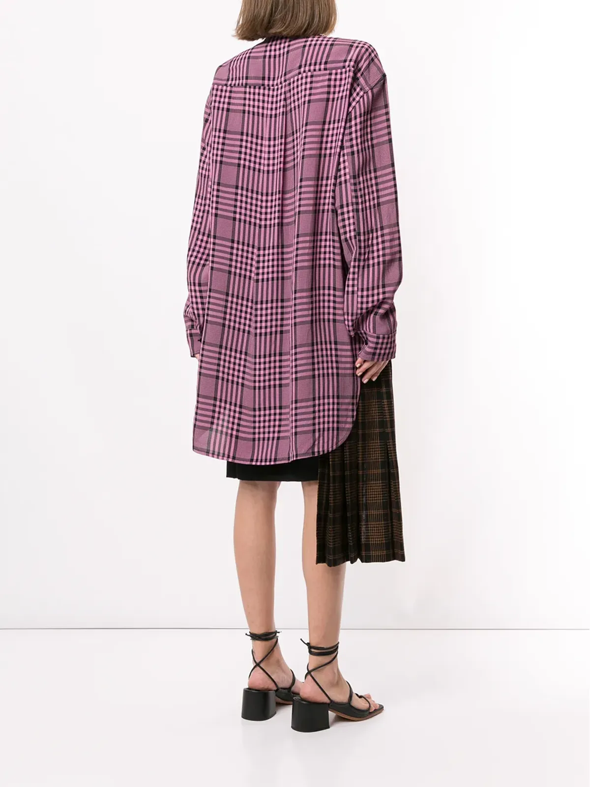 colville アシンメトリックヘム チェックシャツ - 画像4