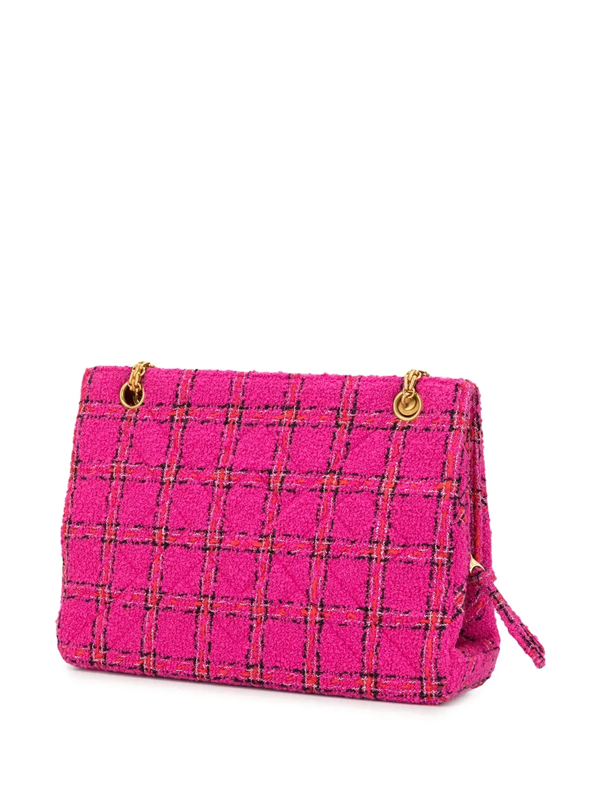 CHANEL Pre-Owned 1995年製 チェックショルダーバッグ - ピンク - 画像3