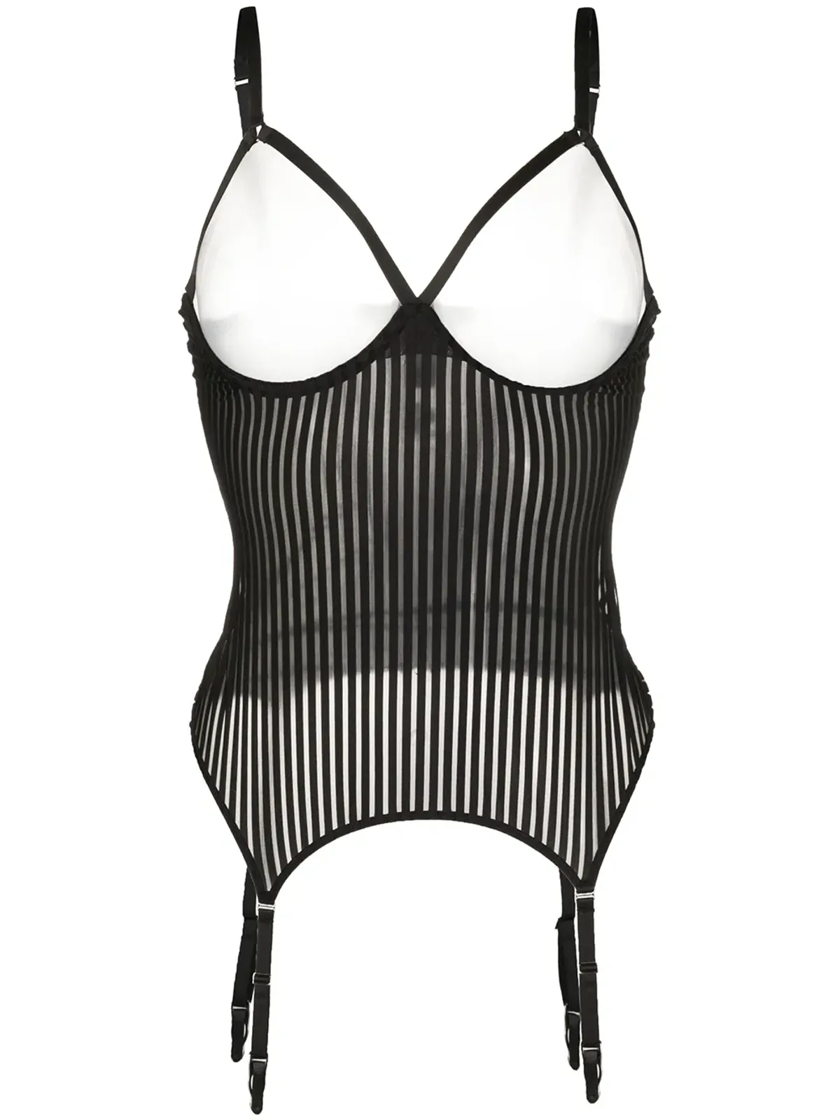 Maison Close カップレス・ストライプ ボディス - 画像1