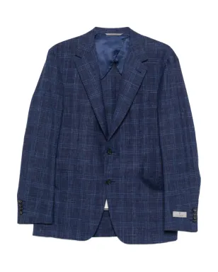 Canali チェック柄ボタン留めブレザー - サムネイル1