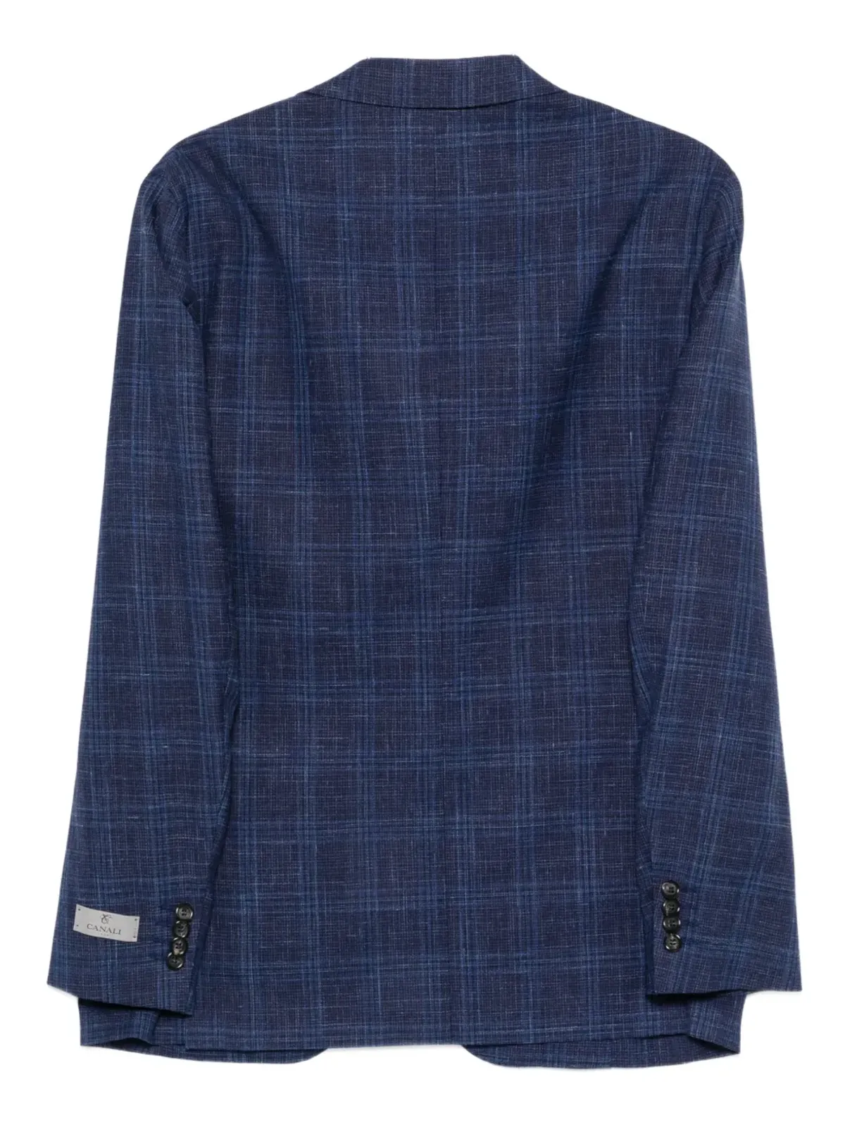 Canali チェック柄ボタン留めブレザー - 画像2