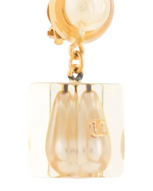 CHANEL Vintage ぶら下がりキューブCCイヤリング（ゴールド） - サムネイル3
