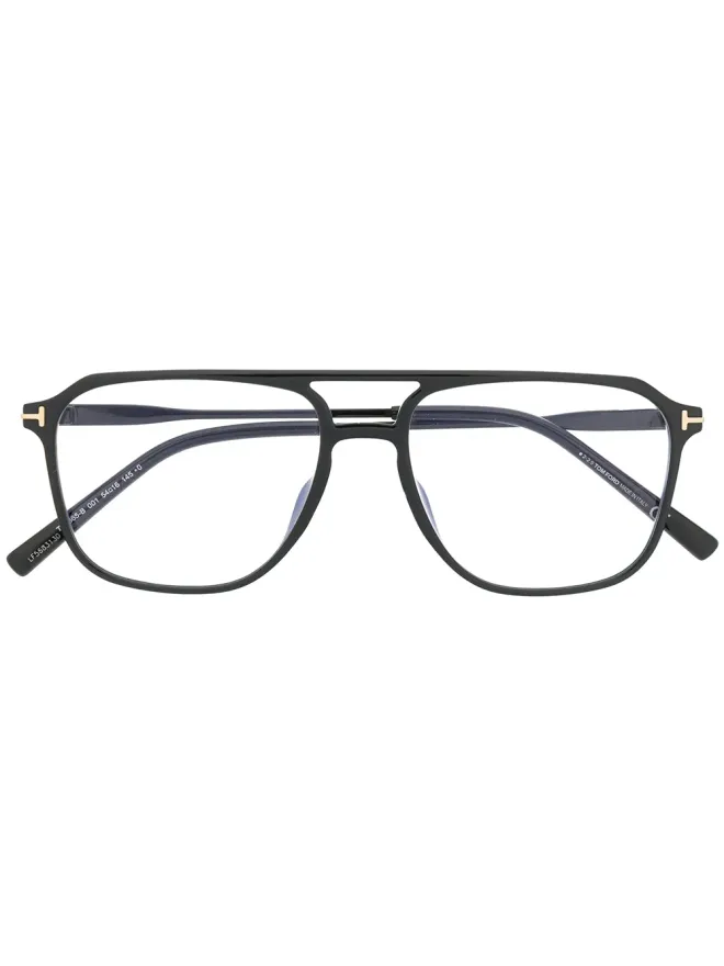 TOM FORD Eyewear TOM FORD Eyewear パイロットフレーム眼鏡 - ブラックの商品画像