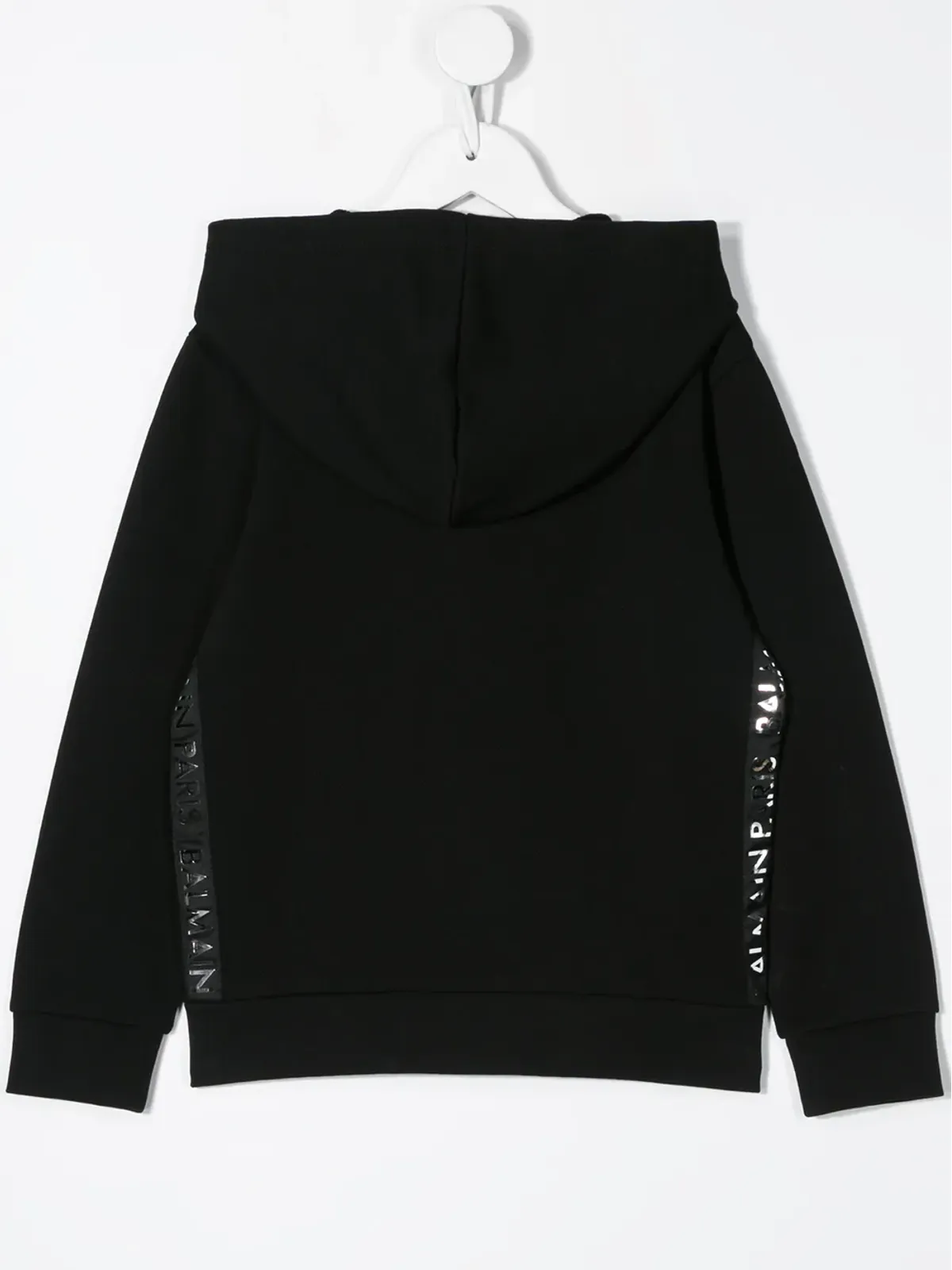 Balmain Kids ロゴプリントジップフーディー - ブラック - 画像2