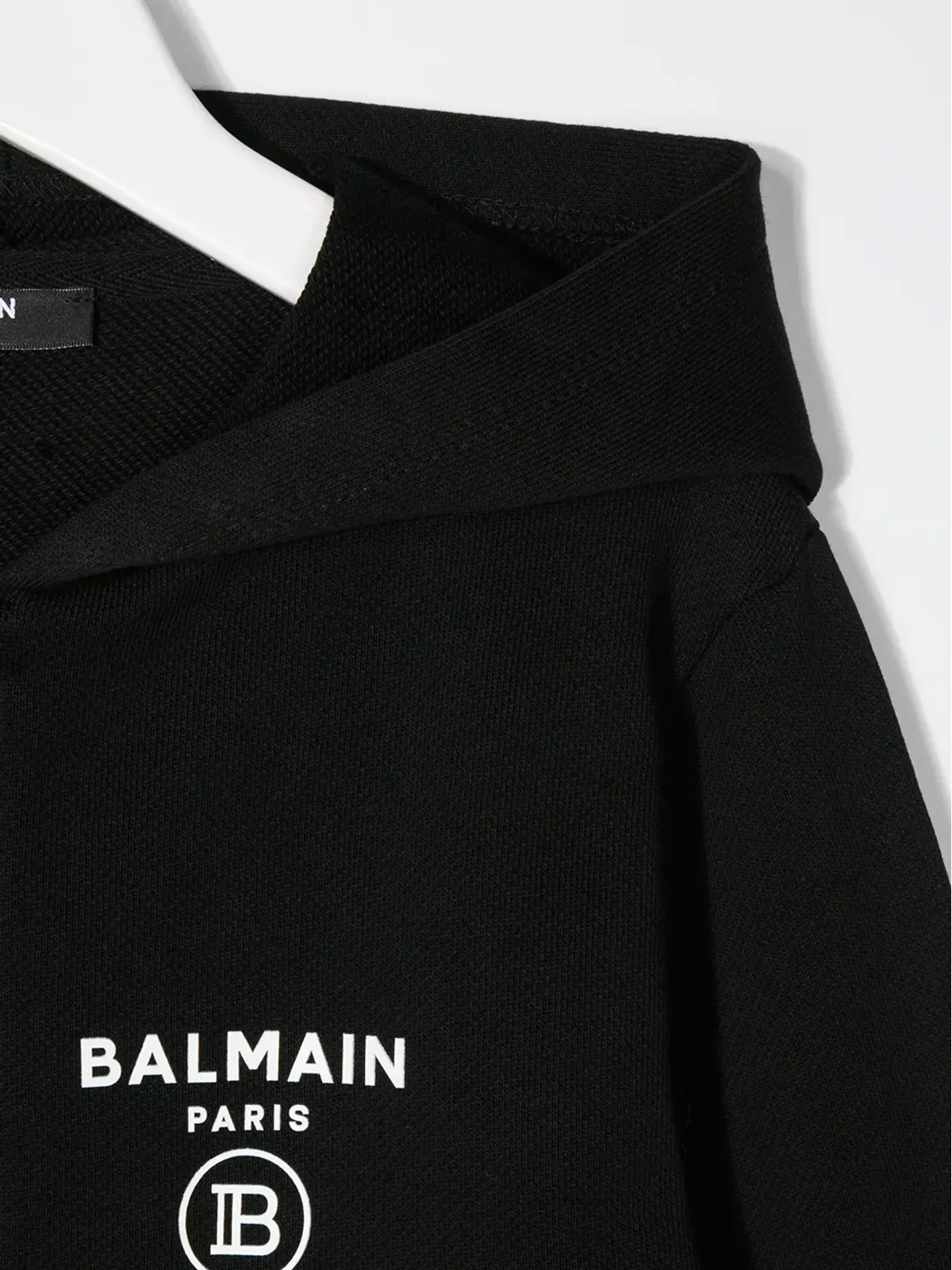 Balmain Kids ロゴプリントジップフーディー - ブラック - 画像3