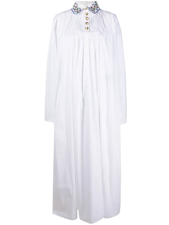 Seen Users Seen Users capelet maxi dress - Whiteの商品画像