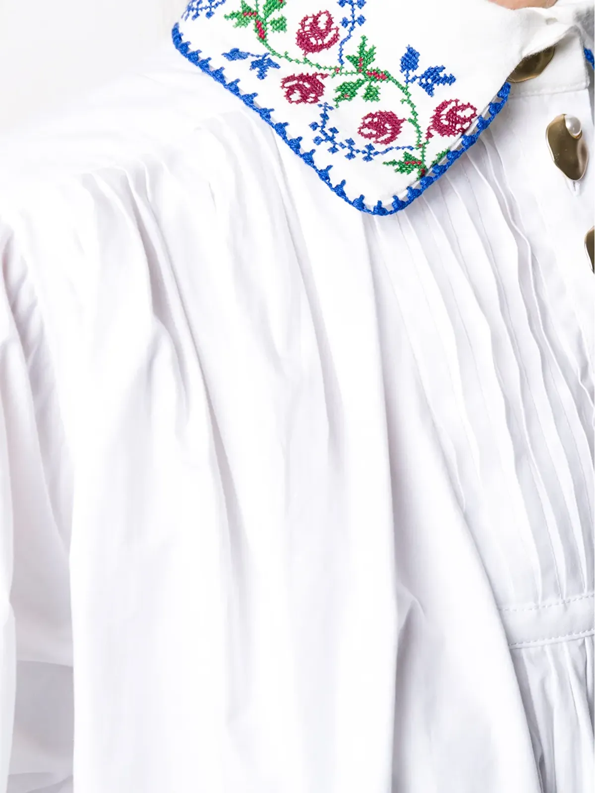 Seen Users capelet maxi dress - White - 画像5