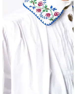 Seen Users capelet maxi dress - White - サムネイル5