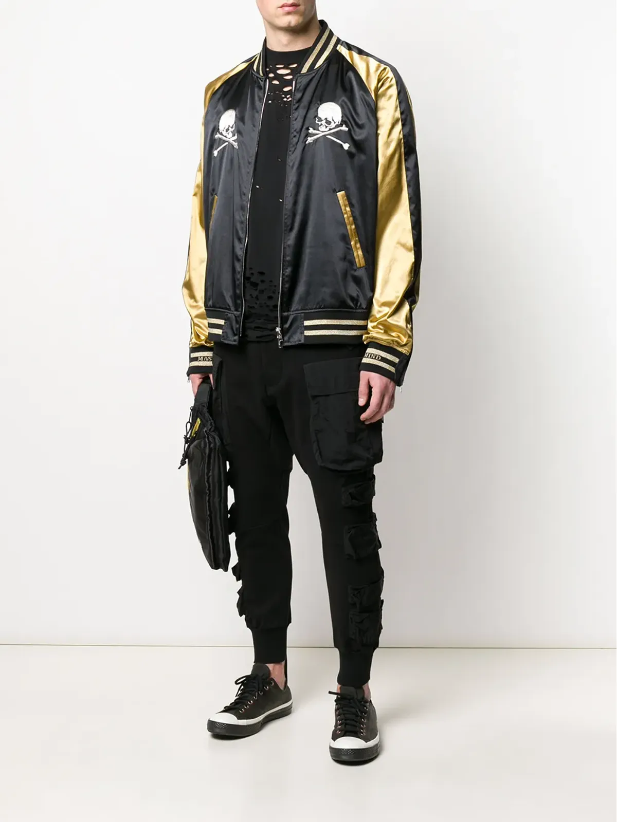 Mastermind World スカルプリント ボンバージャケット - 画像2