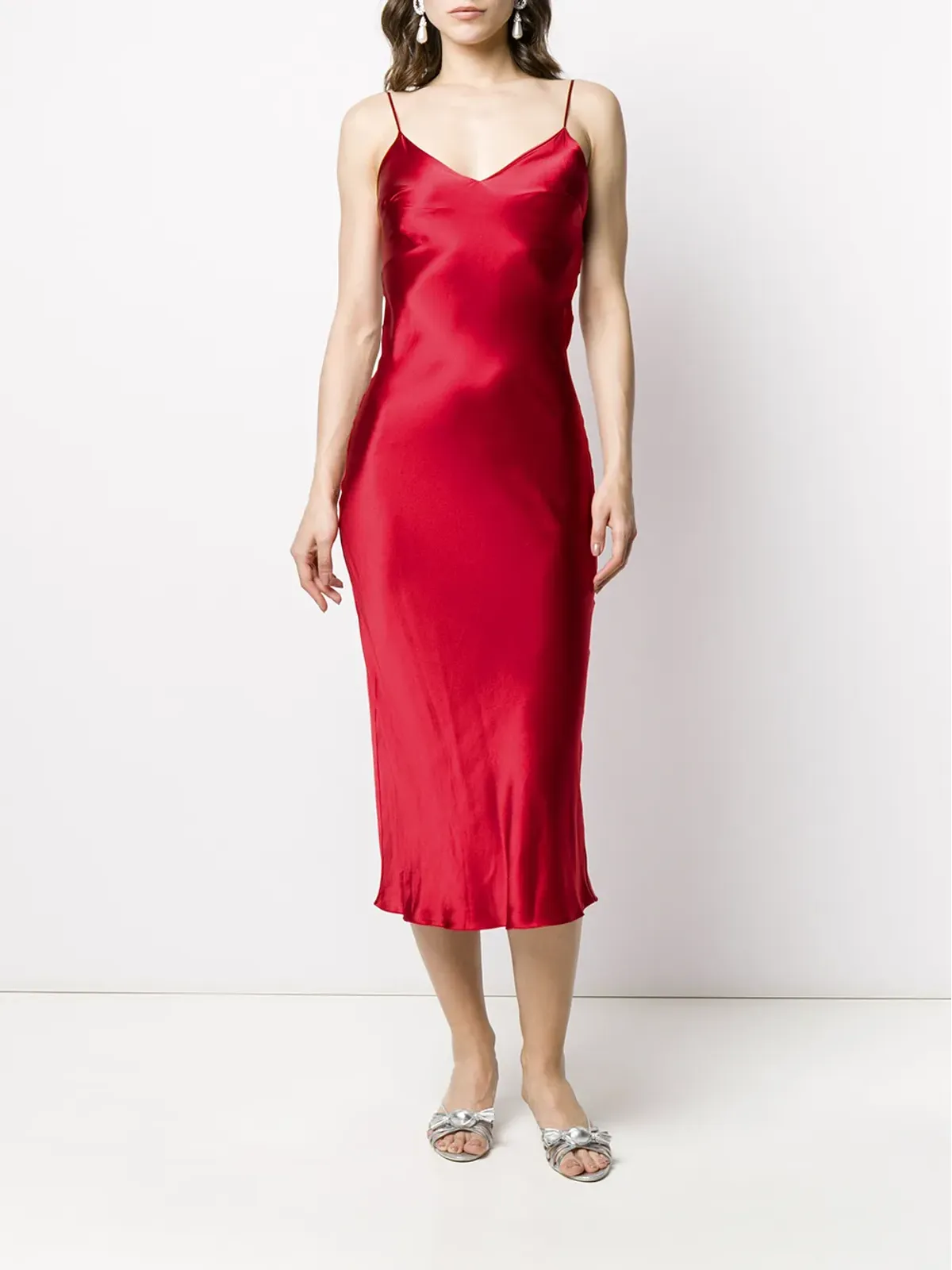 Gilda & Pearl Sophia slip silk dress - Red - 画像2