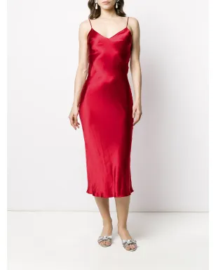 Gilda & Pearl Sophia slip silk dress - Red - サムネイル2