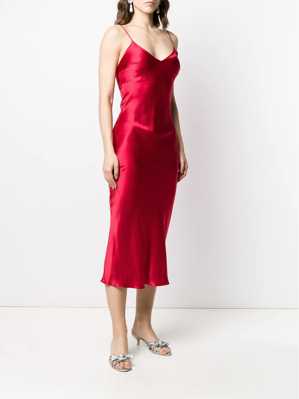 Gilda & Pearl Sophia slip silk dress - Red - 画像3