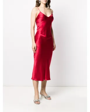 Gilda & Pearl Sophia slip silk dress - Red - サムネイル3