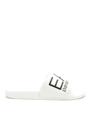 Ea7 Emporio Armani ロゴエンボス フェイクレザー スライド - サムネイル1