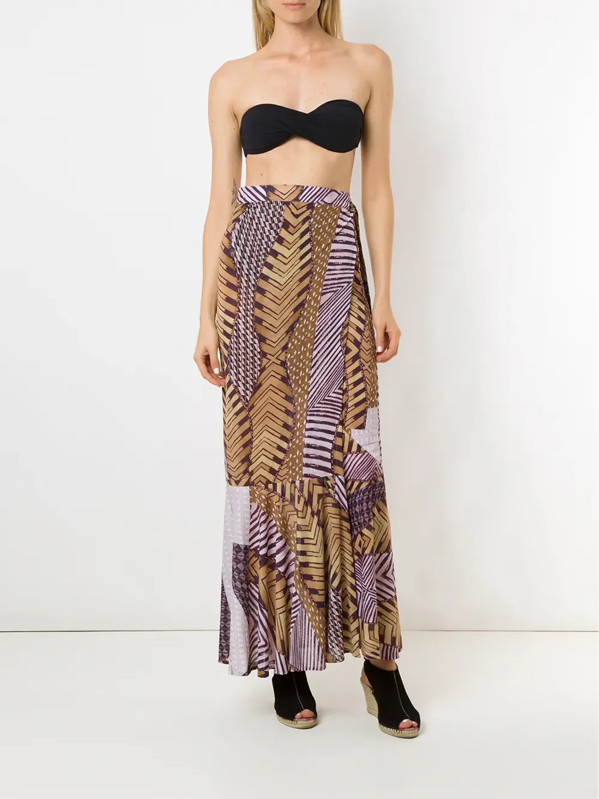 Amir Slama Caminhos wrap skirt - Brown - 画像2