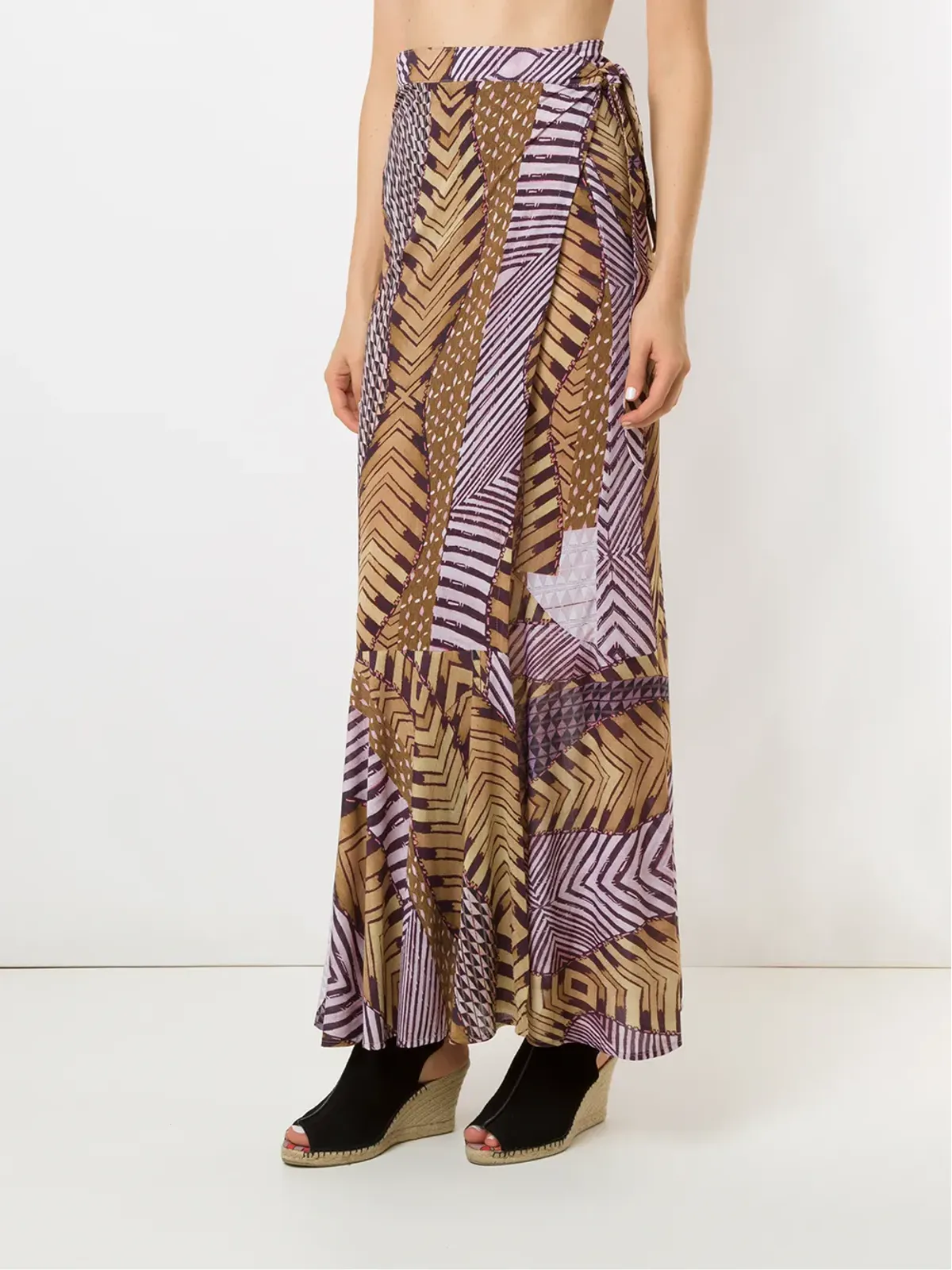 Amir Slama Caminhos wrap skirt - Brown - 画像3