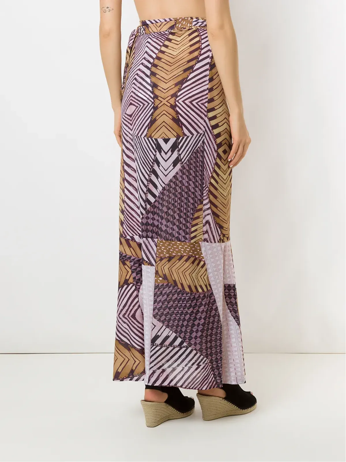 Amir Slama Caminhos wrap skirt - Brown - 画像4