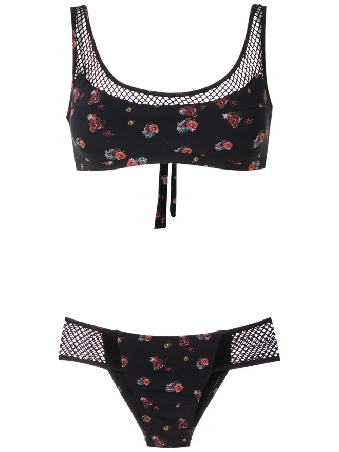 Amir Slama Amir Slama メッシュパネルプリントビキニセットの商品画像