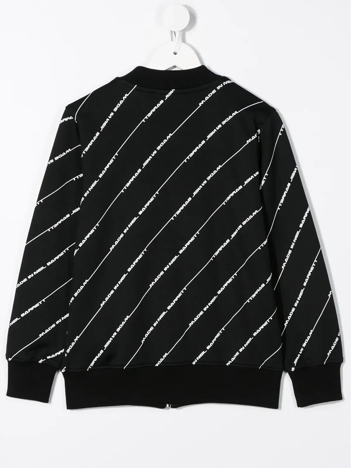 Neil Barrett Kids 斜めロゴストライプ ボンバー ジャケット - 画像2