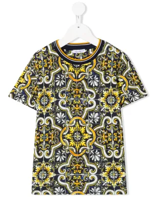 Dolce & Gabbana Kids マイオリカプリント半袖Tシャツ - サムネイル1