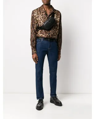 Dolce & Gabbana レオパード柄シルクパジャマシャツ - サムネイル2