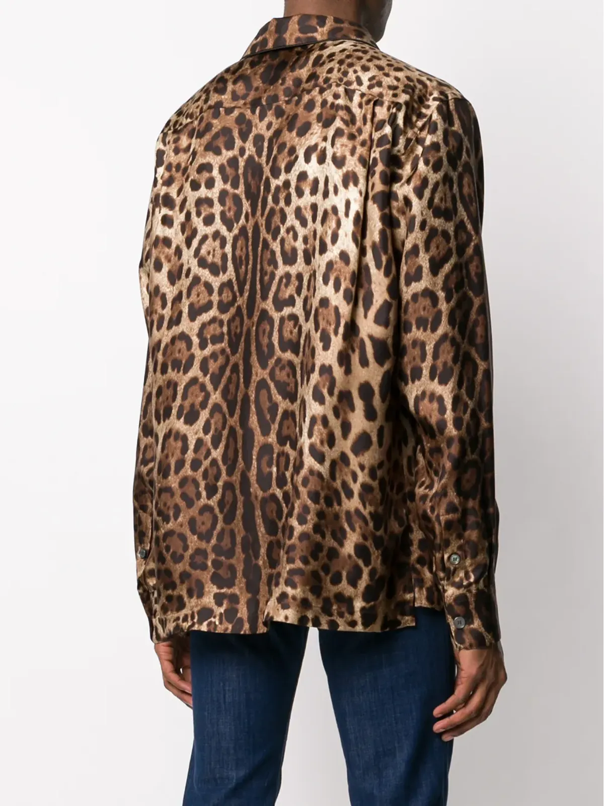 Dolce & Gabbana レオパード柄シルクパジャマシャツ - 画像4