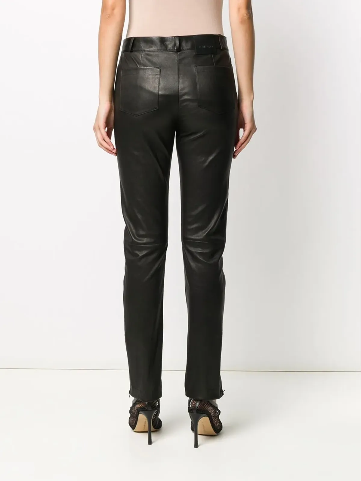 TOM FORD レザー スキニージーンズ - 画像4
