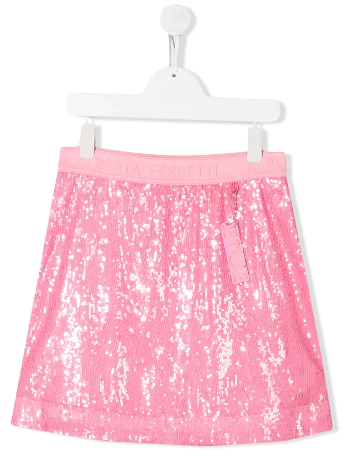 Alberta Ferretti Kids TEEN sequin-embellished mini skirt - ピンク - 画像1