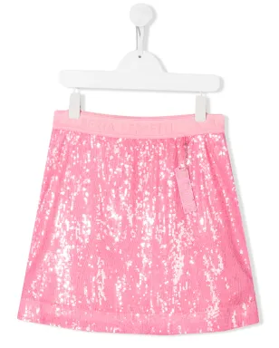 Alberta Ferretti Kids TEEN sequin-embellished mini skirt - ピンク - サムネイル1