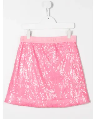 Alberta Ferretti Kids TEEN sequin-embellished mini skirt - ピンク - サムネイル2