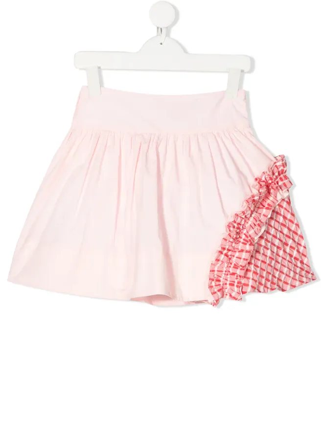 Simonetta Simonetta パッチワークフレアミニスカートの商品画像