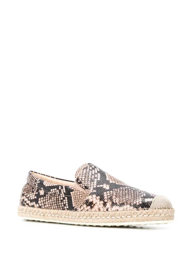 Tod's Tod's パイソン柄フラットエスパドリーユの商品画像