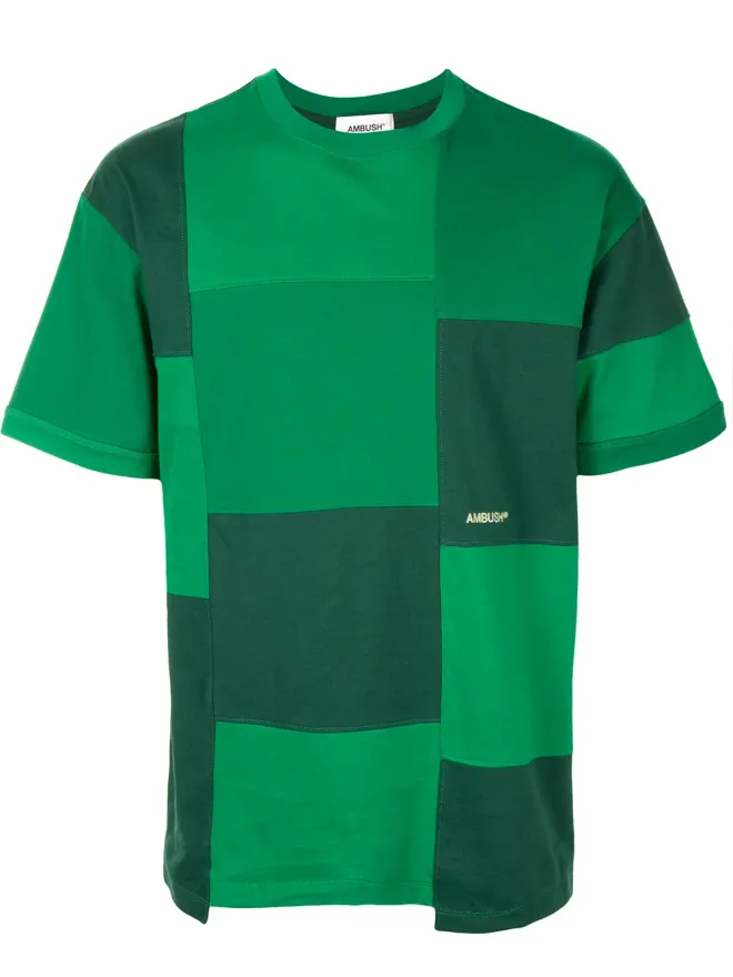 Ambush AMBUSH パッチワークショートスリーブTシャツ - グリーンの商品画像
