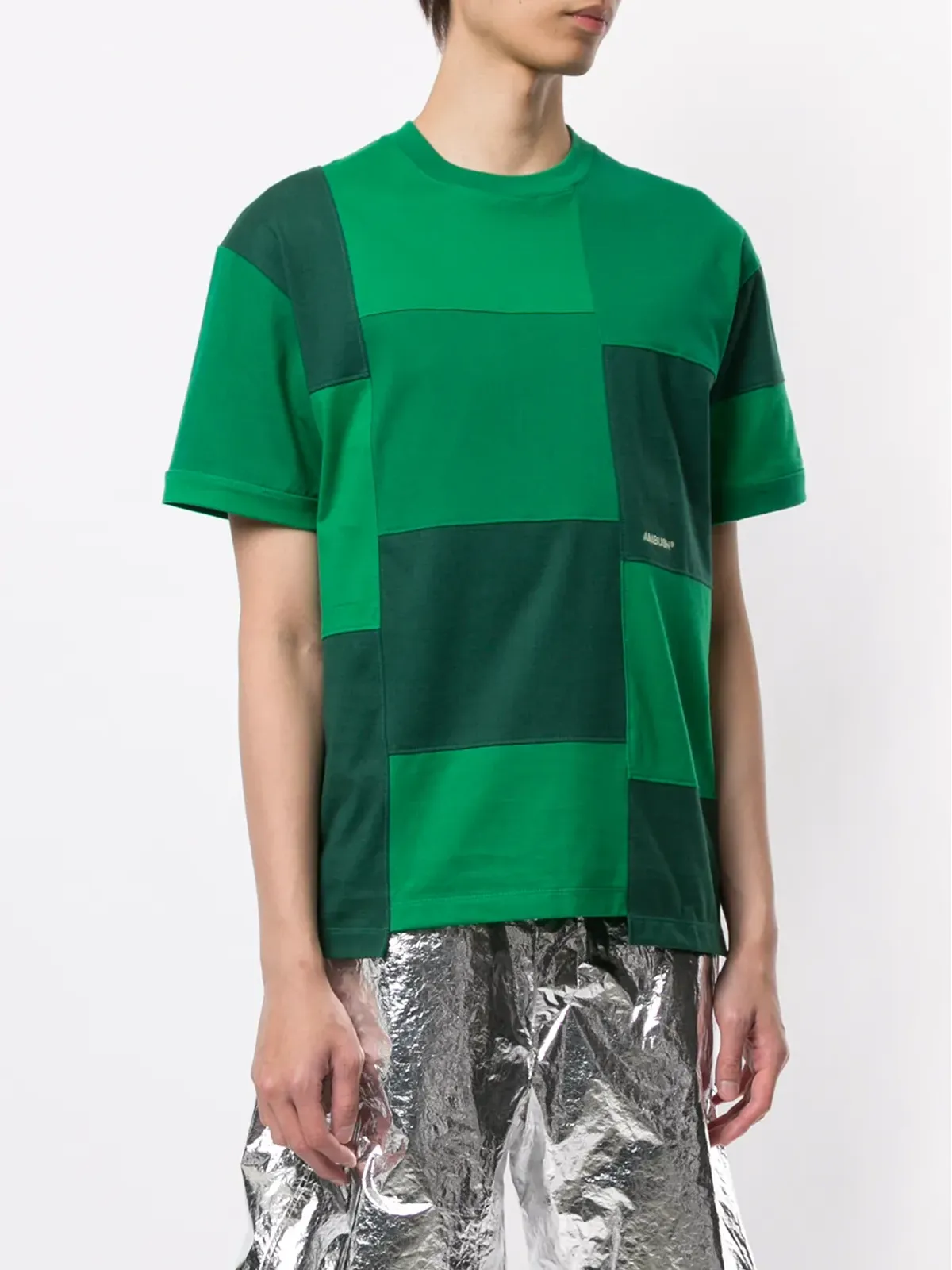 AMBUSH パッチワークショートスリーブTシャツ - グリーン - 画像3