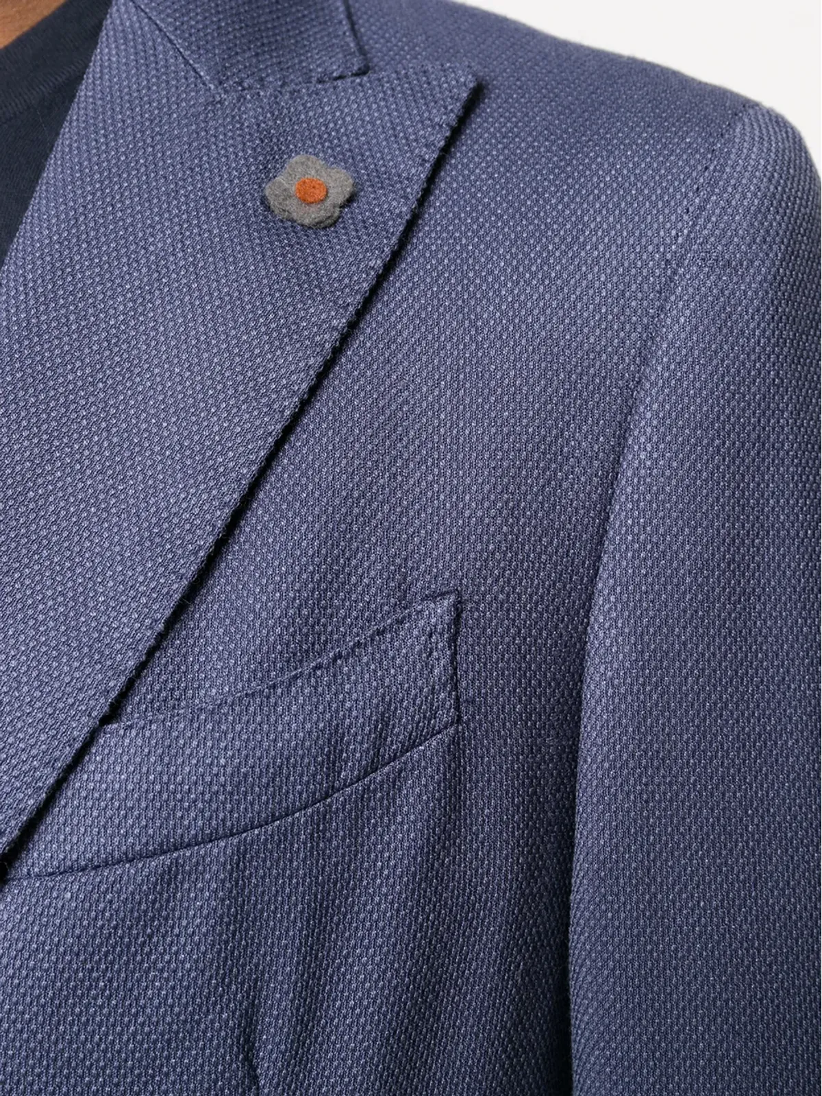 Lardini 細編みボタン留めブレザー - 画像5