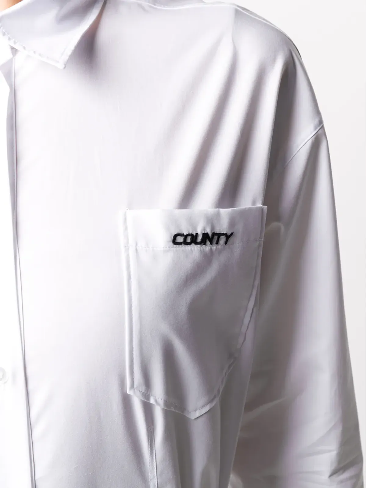 COUNTY OF MILAN ロゴ刺繍シャツドレス - 画像5