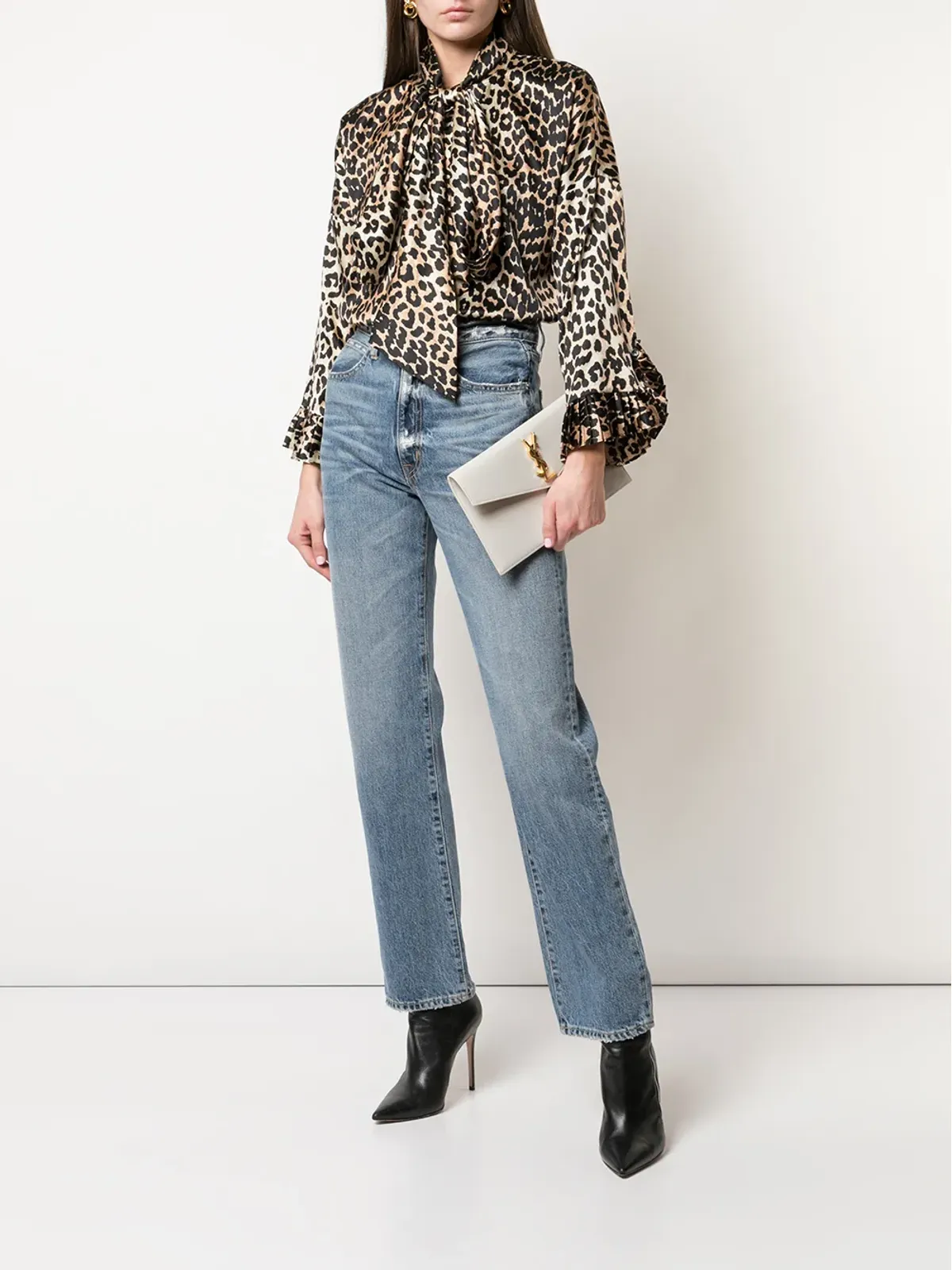 Saint Laurent ミディアムモノグラムクラッチ - White - 画像2