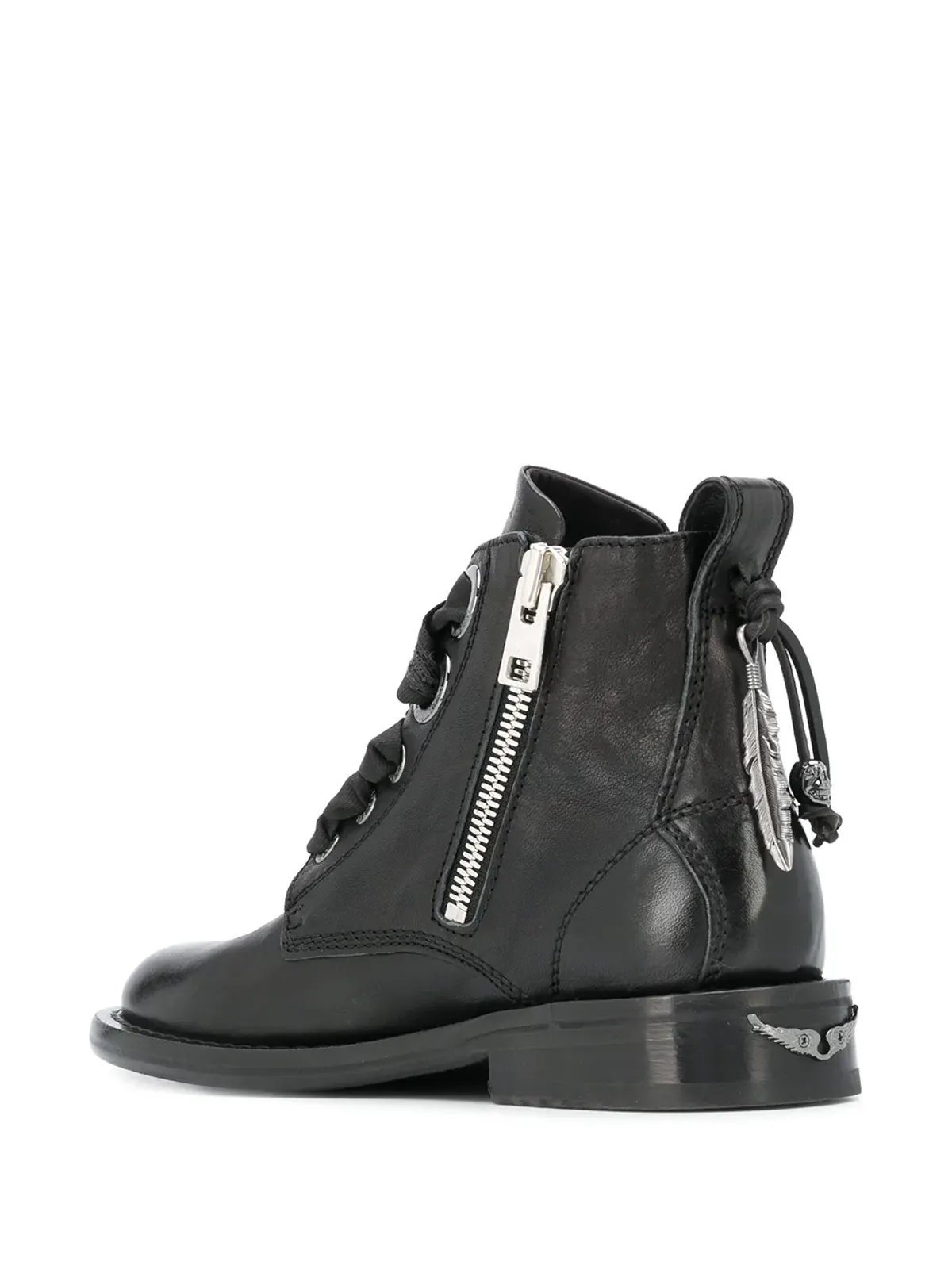 Zadig&Voltaire レースアップアンクルブーツ ブラック - 画像3