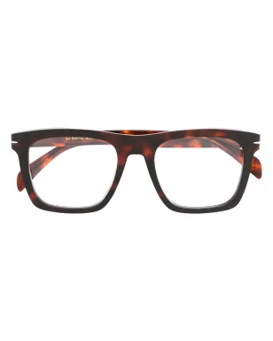 Eyewear by David Beckham 長方形フレームべっ甲柄眼鏡 - サムネイル1