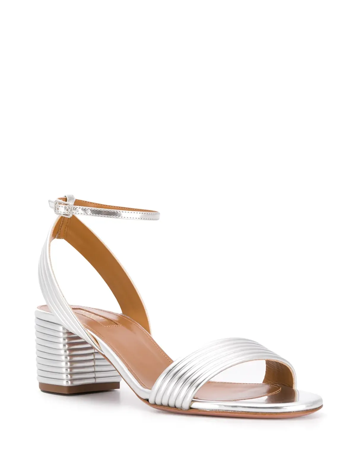 Aquazzura Sundance 50mm メタリックサンダル - 画像2