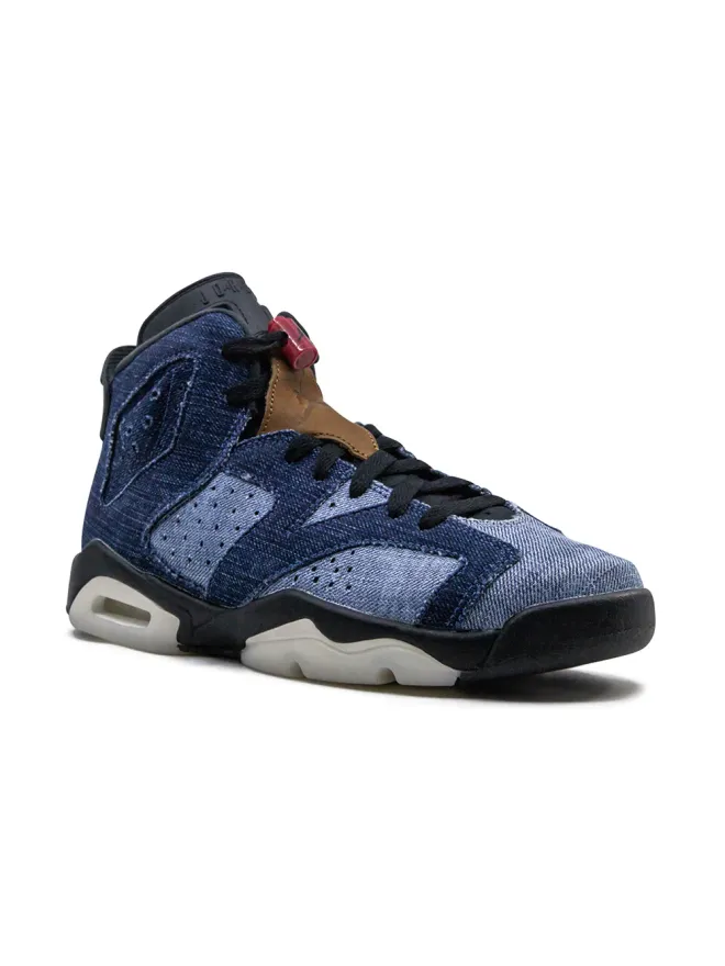 Jordan Kids Jordan Kids Air Jordan 6 Retro ウォッシュドデニム スニーカーの商品画像