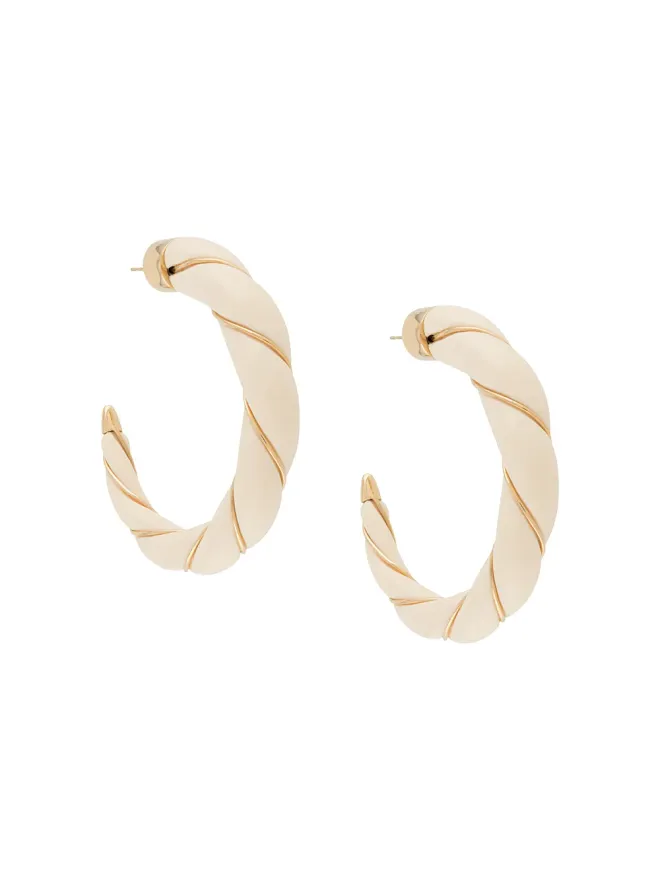 Aurelie Bidermann Aurelie Bidermann Diana hoop earrings - Neutralsの商品画像