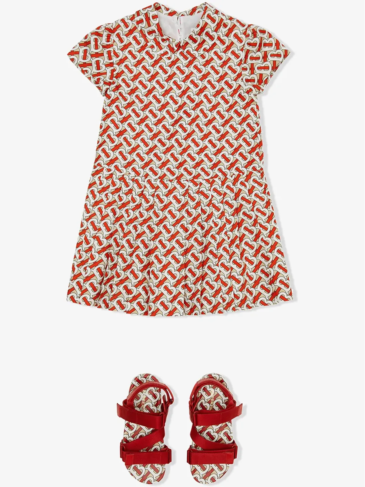 Burberry Kids モノグラムプリント シルクドレス - 画像2